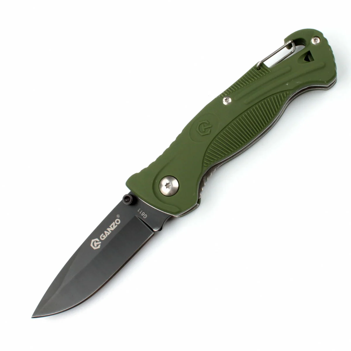 Ніж складаний кишеньковий Ganzo G611 (7.5 см) 420C / пластик зелений