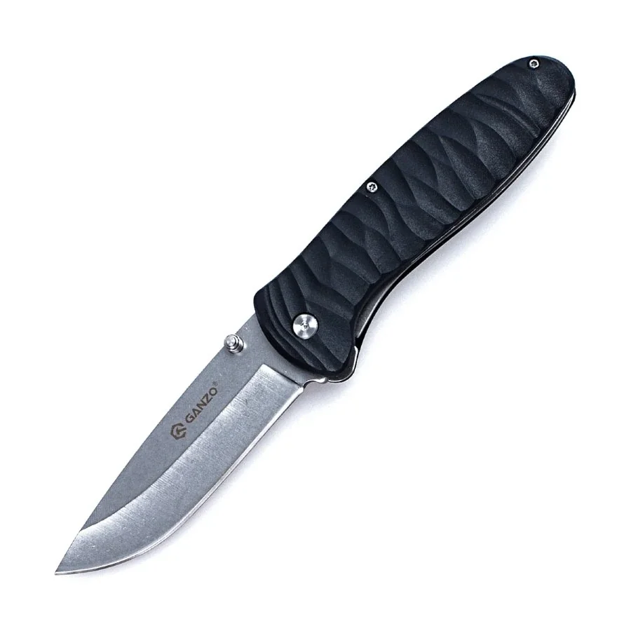 Ніж складаний туристичний Ganzo G6252 (8.9 см) BDR4116 / fiberglass чорний
