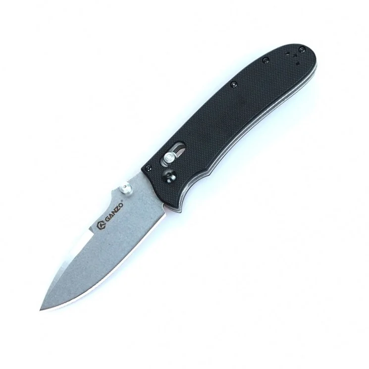 Ніж складаний туристичний Ganzo G704 ( 8.6 см) 440С / G10 чорний