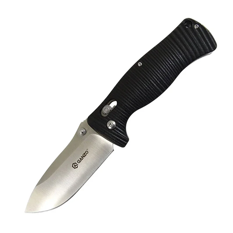 Ніж складаний туристичний Ganzo G720 (9 см) 440C / G10 чорний