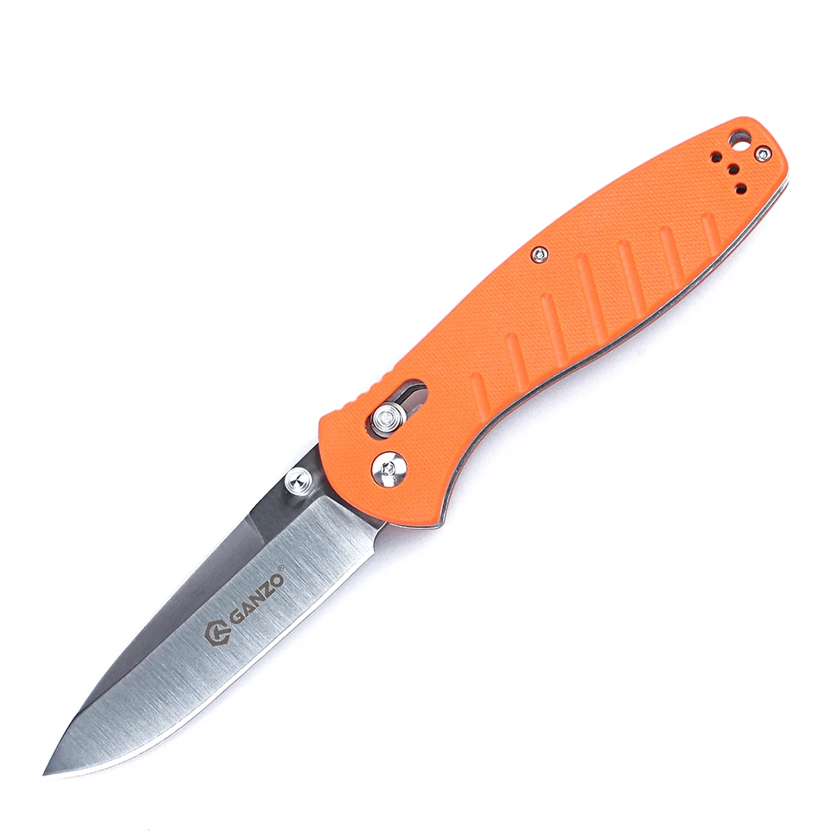 Ніж складаний туристичний Ganzo G738 (8.9 см) 440C / G10 помаранчевий