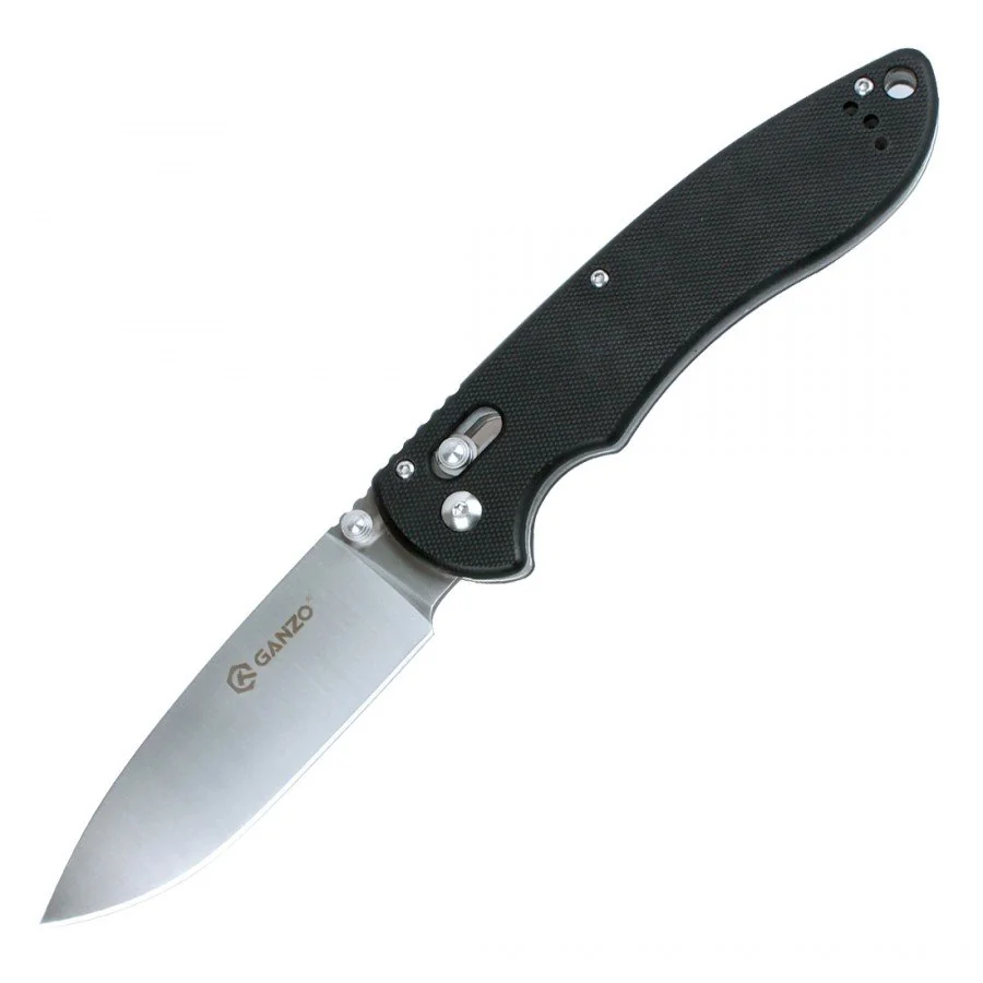 Ніж складаний туристичний Ganzo G740 (9.5 см) 440C / G10 чорний
