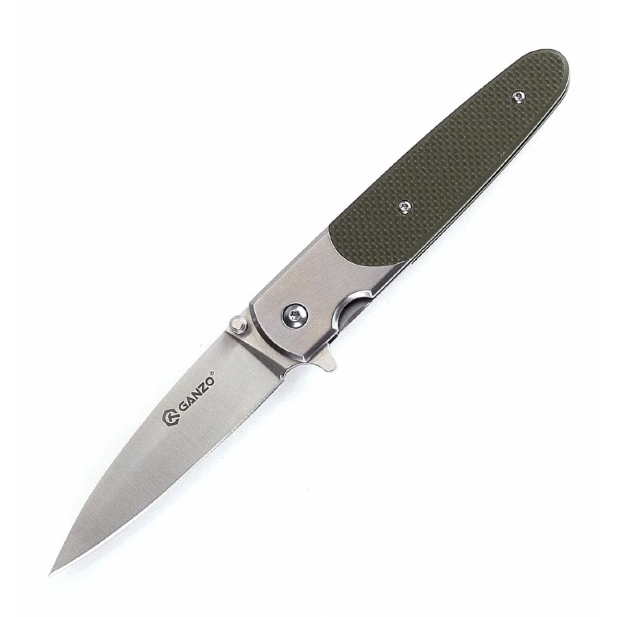 Ніж складаний туристичний Ganzo G743-1 (8.7 см) 440C гладкий / G10 зелений