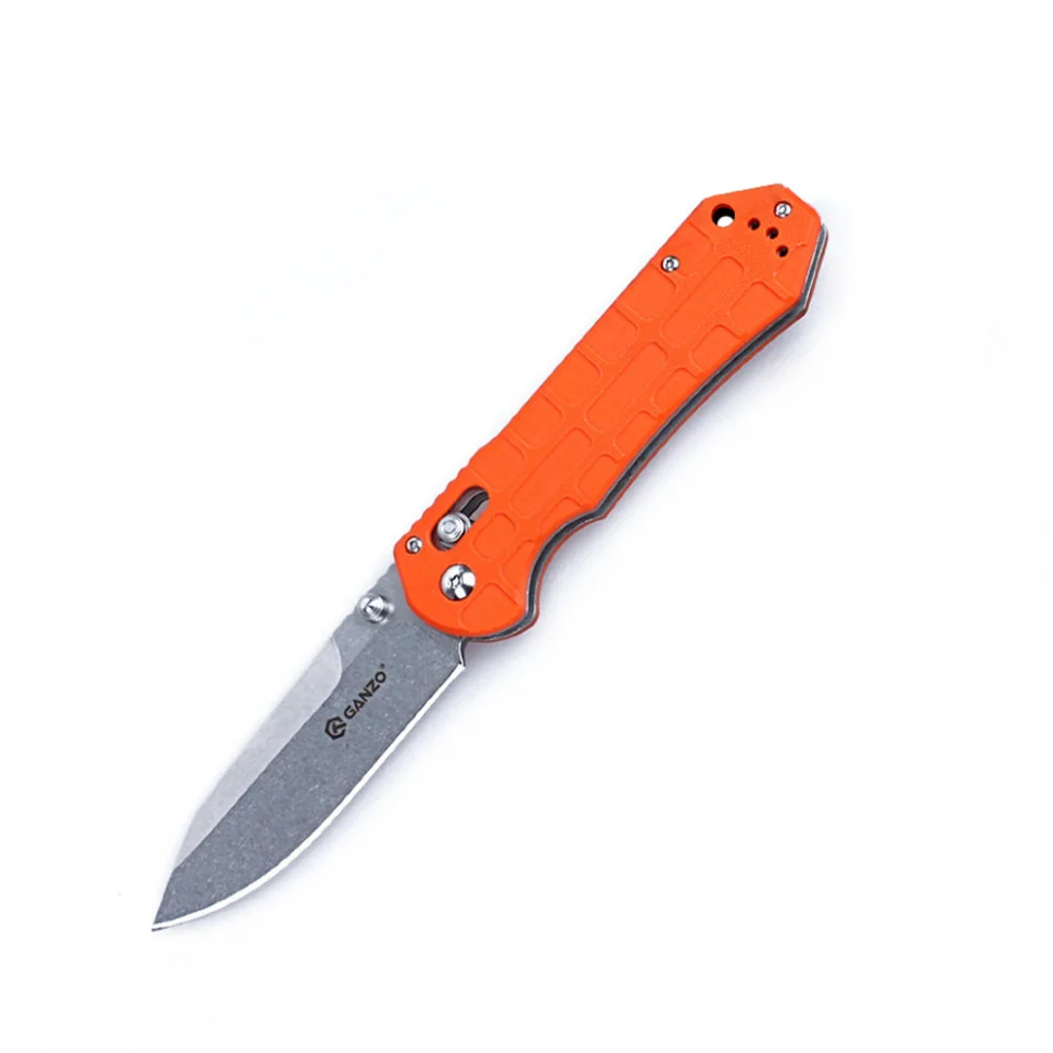 Ніж складаний туристичний Ganzo G7452P (9 см) 440С / G10 помаранчевий