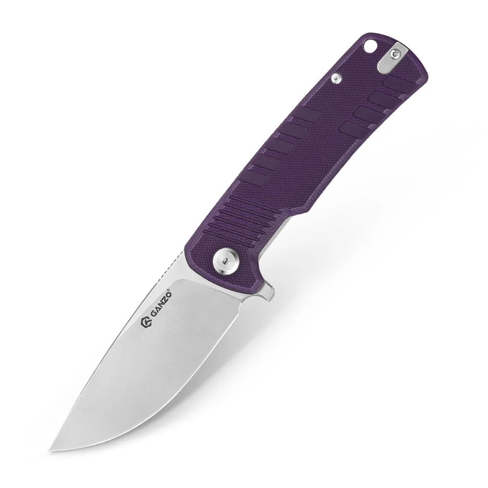 Ніж складаний туристичний Ganzo G769 (9 см) D2 / G10 фіолетовий