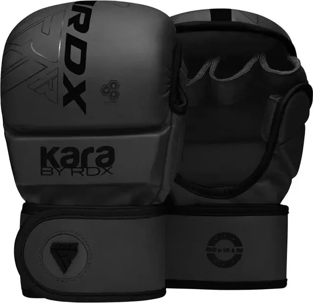 Рукавиці для ММА (Греплінгові рукавички) RDX F6 KARA Matte Black Plus L/XL
