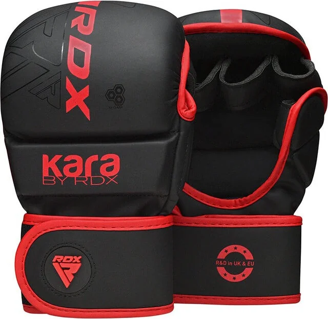 Рукавиці для ММА (Греплінгові рукавички) RDX F6 KARA Matte Red Plus L/XL