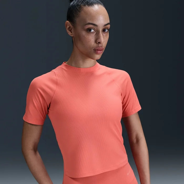 Футболка жіноча NIKE W NK INF Dri-FIT SS TOP WD RIB HF2772-814, M