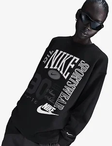 Лонгслів жіночий Women's Oversized Crew-Neck French Terry HF9491-010, S