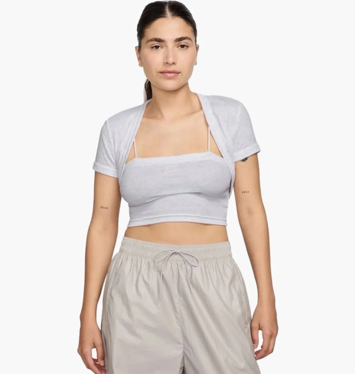 Жіноча футболка NIKE W NSW NK CHLL KNT MRIB 2N1 CRP HJ1299-051, L
