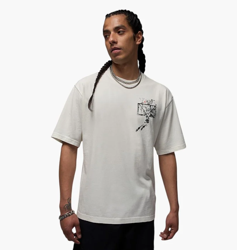 Футболка мужская Air Jordan Brk Svv Ovsz Gfx Ss Crew White