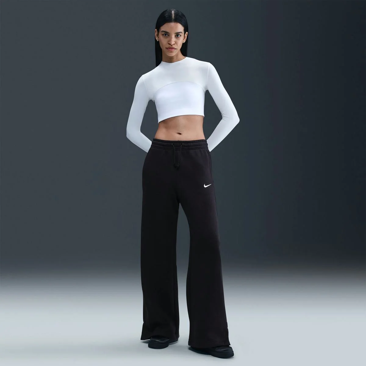 Штани жіночі NIKE W NSW PHNX FLC HR PANT WIDE 2 IH1011-010, L