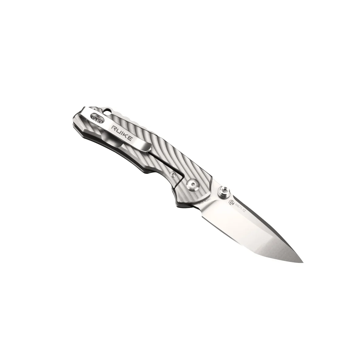 Ніж складаний кишеньковий Ruike M671-TZ, (7 см) steel 154СМ / TC4 (титан) сірий