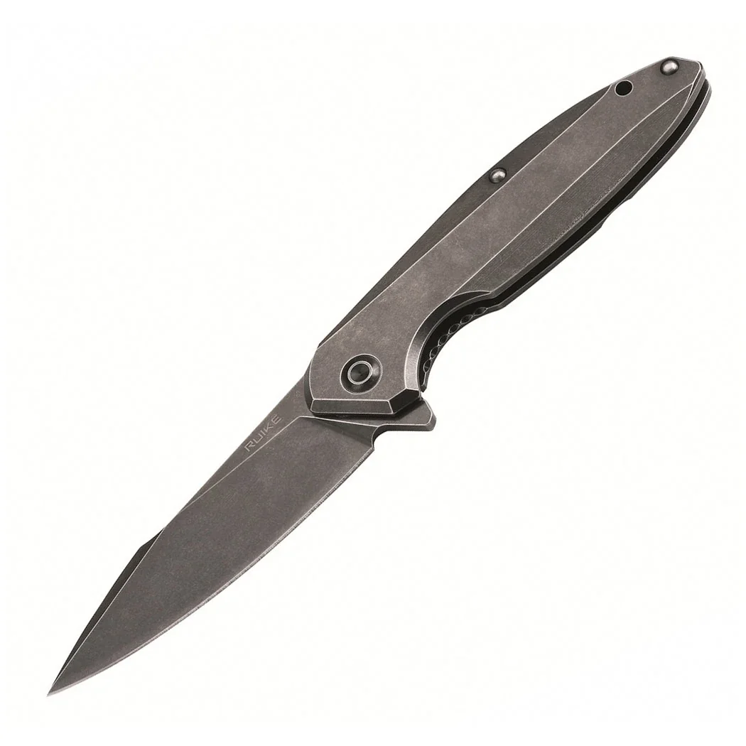 Ніж складаний туристичний Ruike P128-SB, (9.3 см) 14C28N / 3cr14n чорний