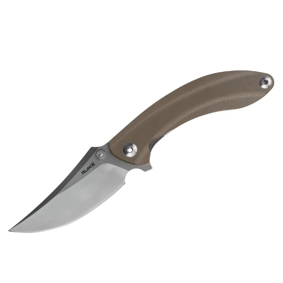 Ніж складаний туристичний Ruike P155-W, (9 см) 14C28N / G10 пісочний