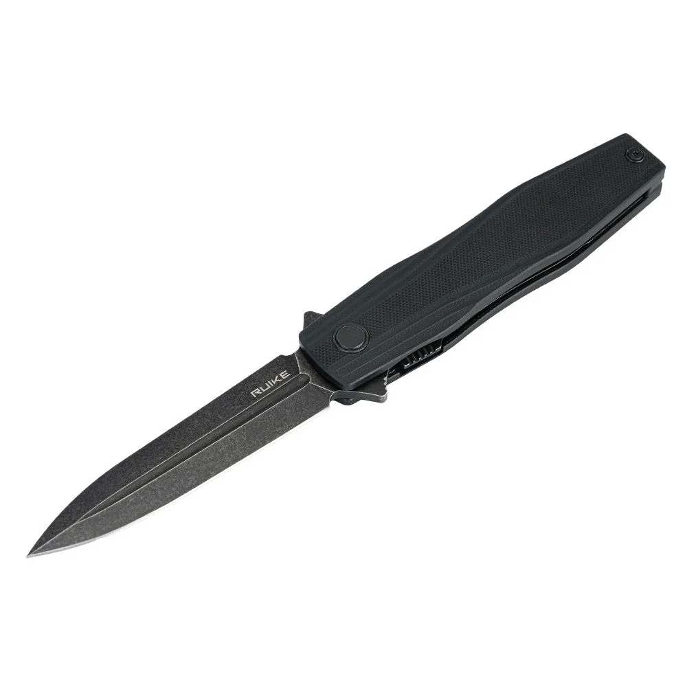 Ніж складаний туристичний Ruike P188-B, (9.1 см) D2 / G10 чорний