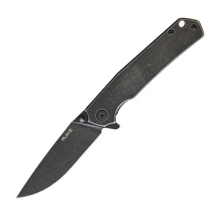 Ніж складаний туристичний Ruike P801-SB, (8.6 см) 14C28N / 3cr14n чорний