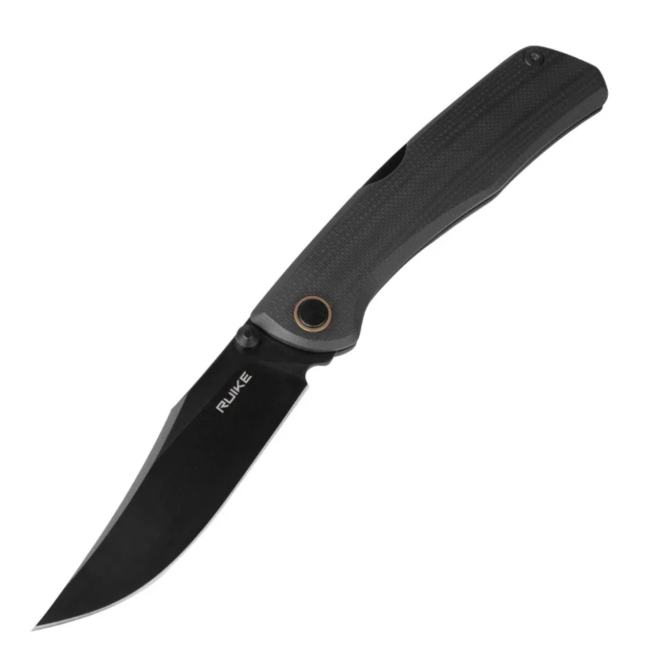 Ніж складаний туристичний Ruike P882-B, (8.5 см) 12С27 /  G10 чорний