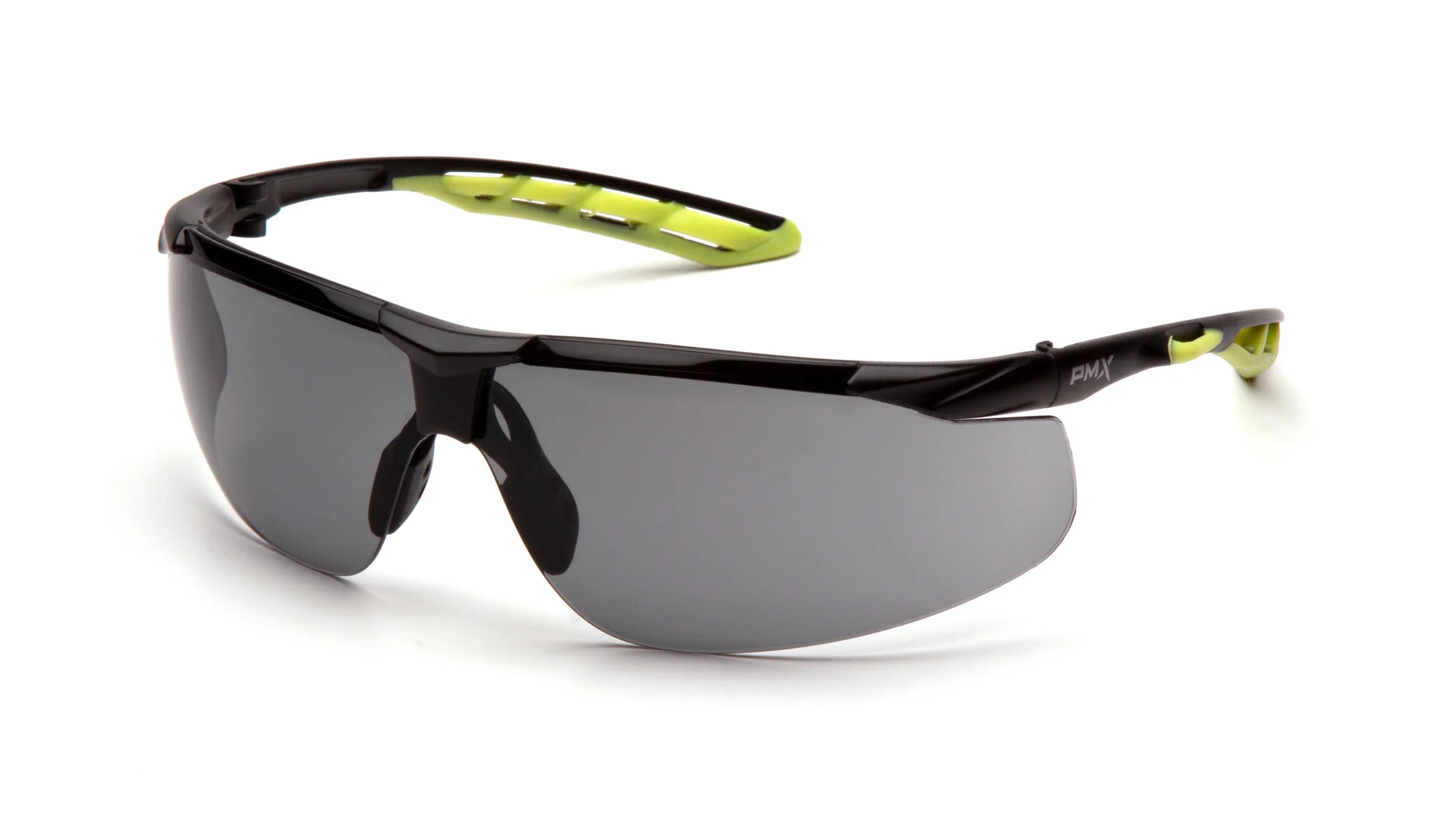 Очки защитные открытые Pyramex Flex-Lyte Black-Lime (gray), серые в чорно-лаймовой оправе