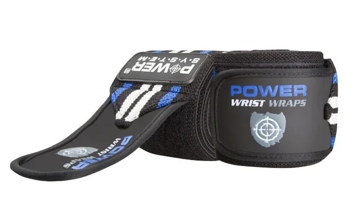 Бинти для зап'ясть (кистьові бинти) Power System PS-3500 Wrist Wraps  Blue/Black  (пара)
