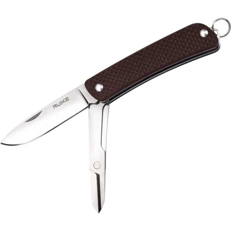 Багатофункціональний ніж Ruike Criterion S22, (5.3 см) 12C27 / G10 коричневий, 3 інстр.