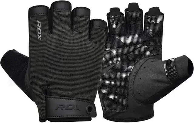 Рукавички для фітнесу RDX T2 Half Black PLUS-S