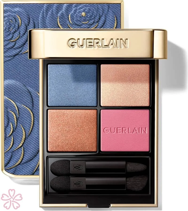 Палетка теней для век Guerlain Ombre G Quad Eyeshadow Palette 396 Denim Blossom