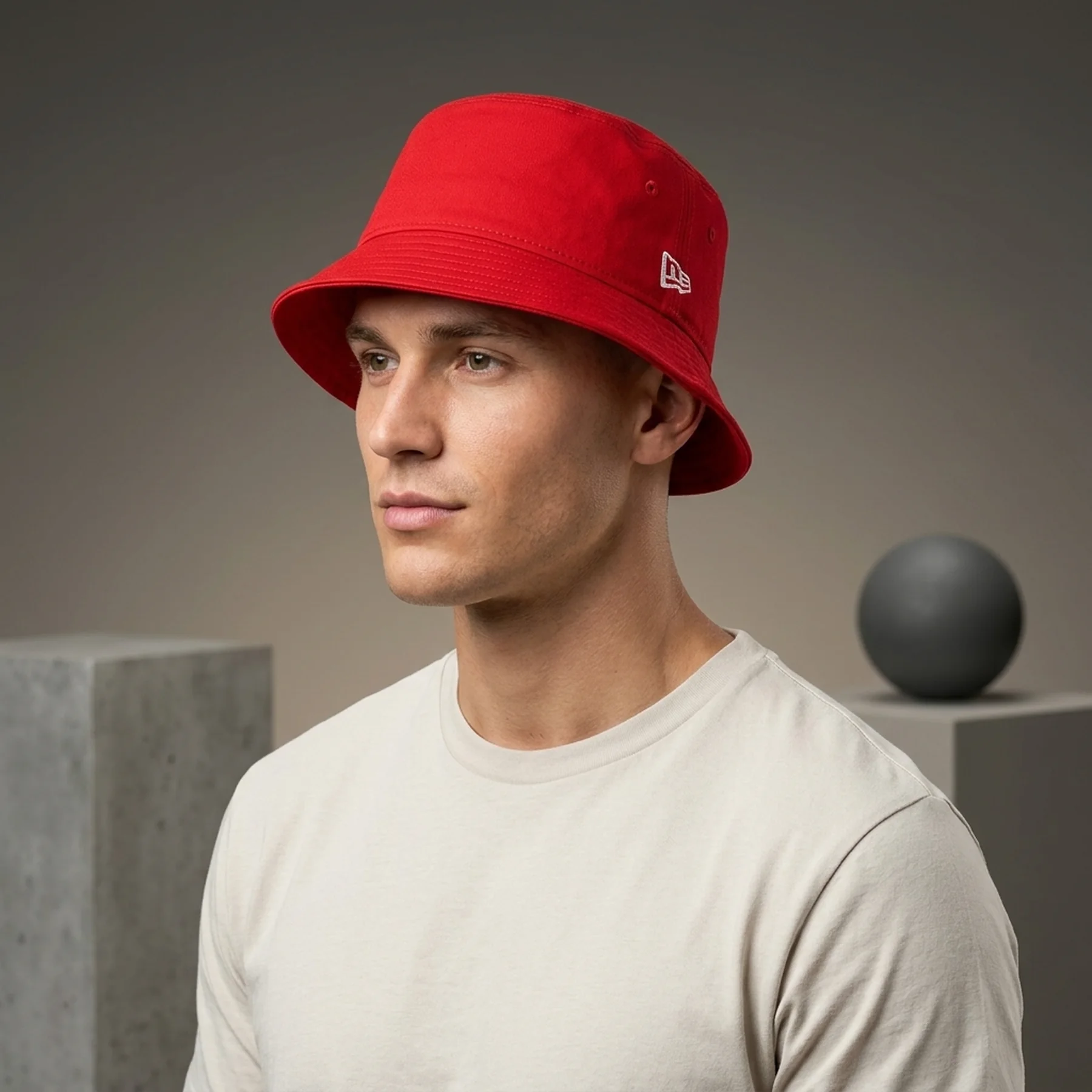 Панама New Era Essential Red Bucket Hat (60141464)