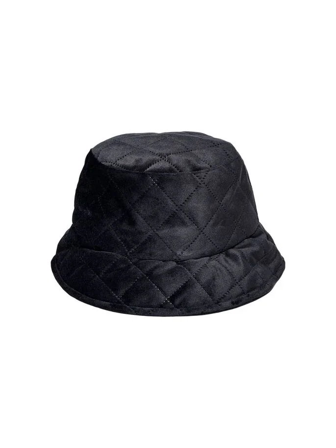 Панама ONLMANDY VELVET QUILT BUCKET HAT 15245399-Black ONLY XS/S Чорний