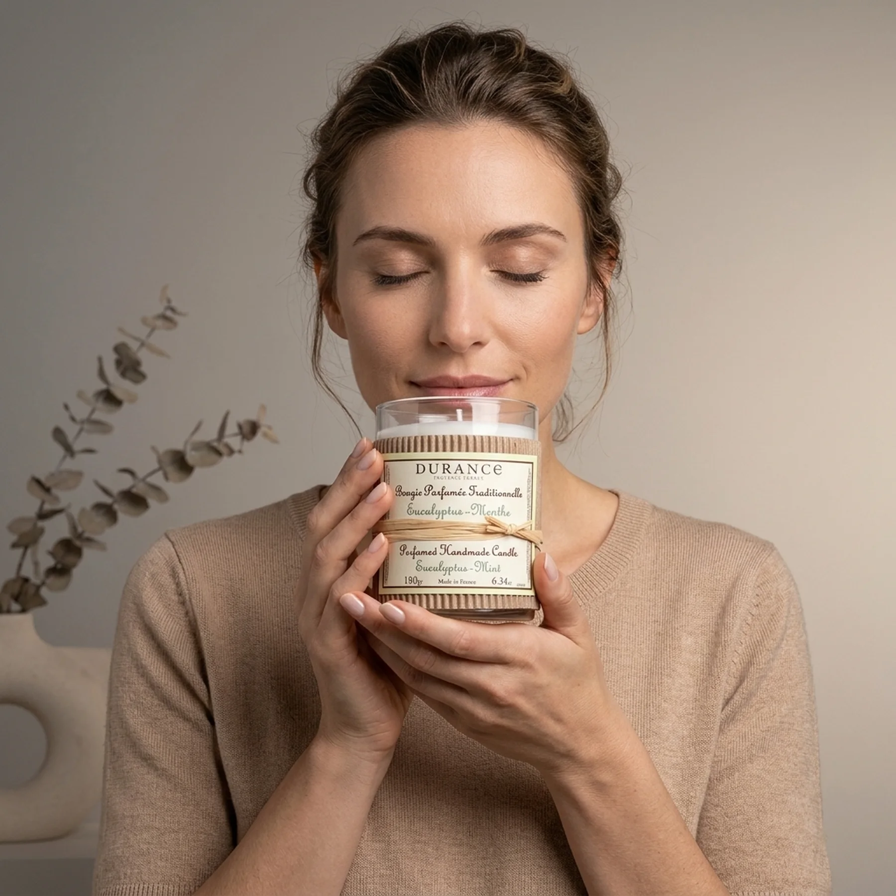 Парфюмированная свеча Durance Perfumed Handcraft Candle 180 г Евкаліпт та мінтол