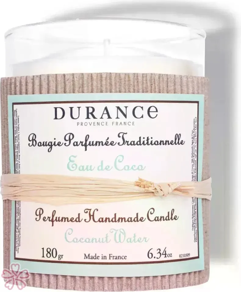Парфюмированная свеча Durance Perfumed Handcraft Candle 180 г Кокосова вода