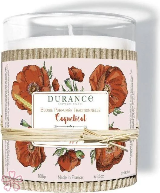Парфюмированная свеча Durance Perfumed Handcraft Candle 180 г Мак