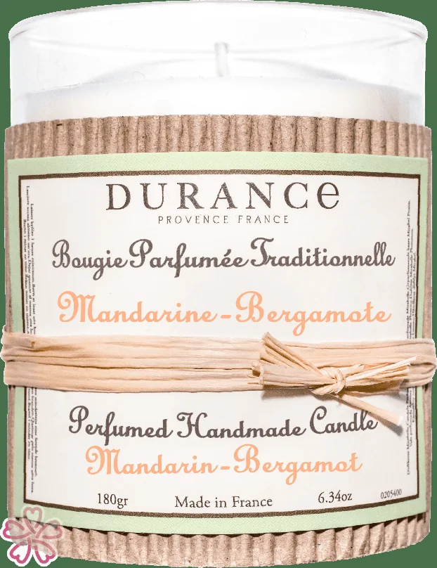 Парфюмированная свеча Durance Perfumed Handcraft Candle 180 г Мандарин Бергамот