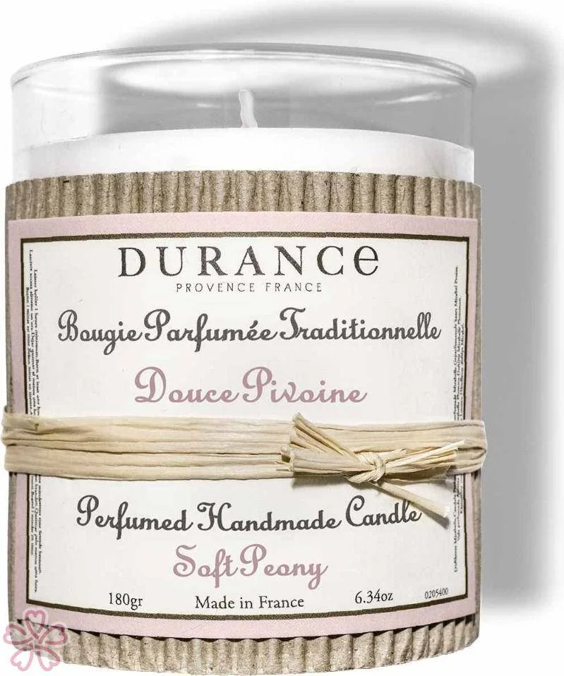 Парфюмированная свеча Durance Perfumed Handcraft Candle 180 г Ніжна півонія