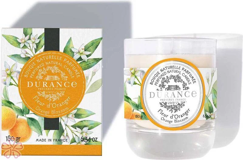 Парфюмированная свеча Durance Perfumed Natural Candle 180 г Апельсиновий цвіт