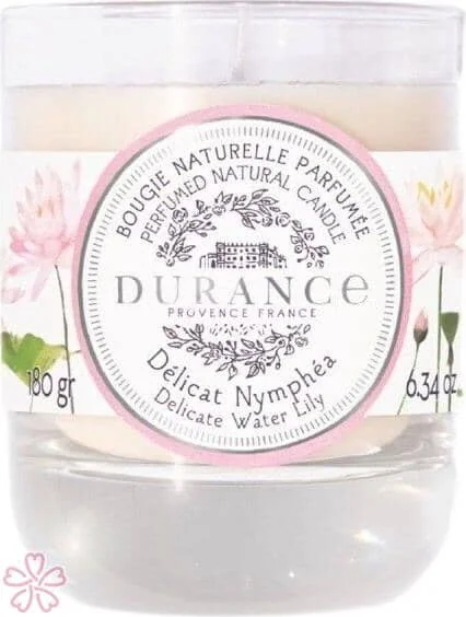 Парфюмированная свеча Durance Perfumed Natural Candle 180 г Ніжна водяна лілія