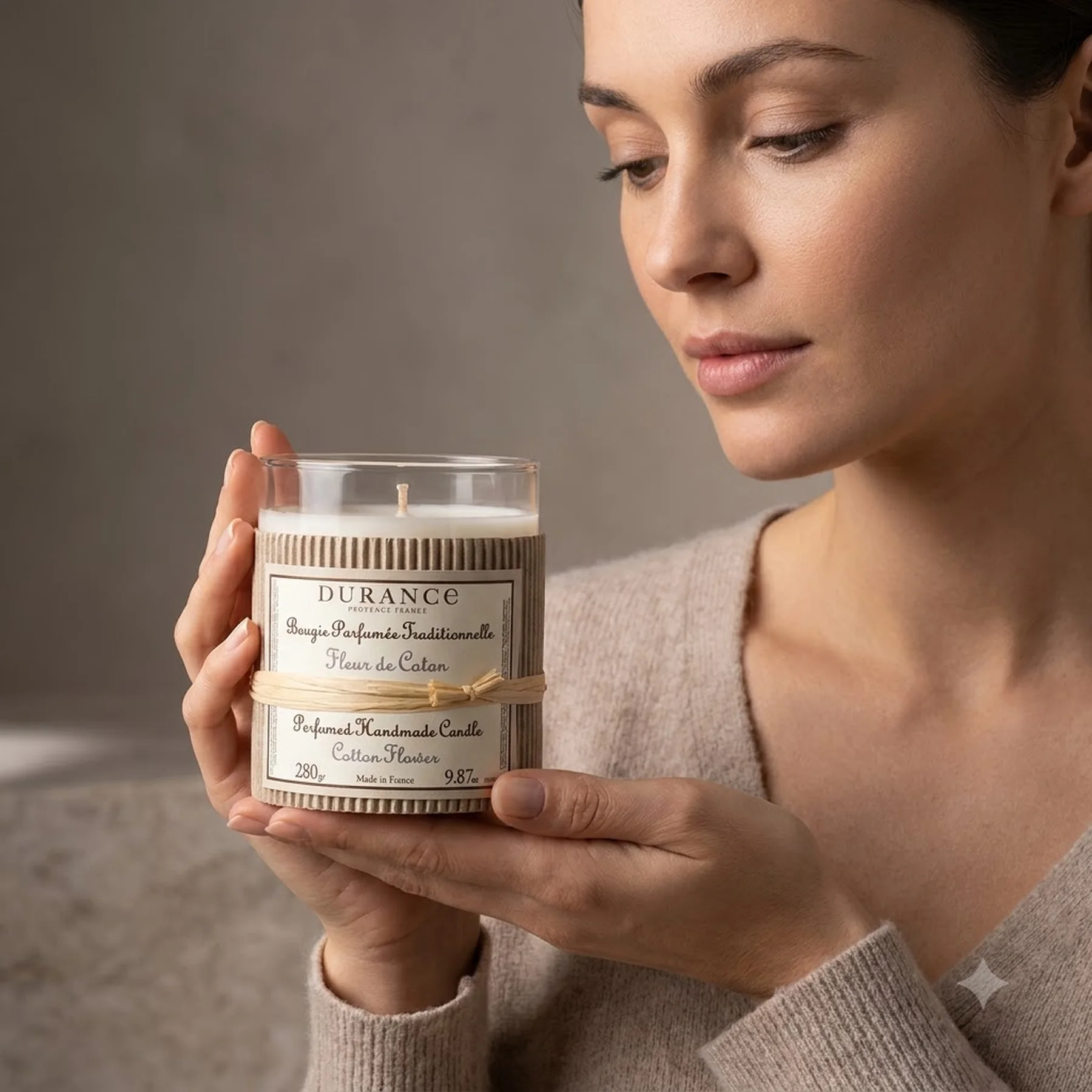 Парфюмированная свеча Durance Wood Wick Scented Candle 280 г Квіти бавовни