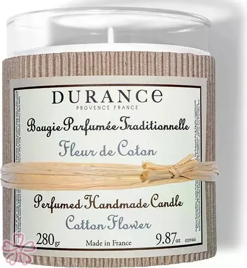 Парфюмированная свеча Durance Wood Wick Scented Candle 280 г Квіти бавовни