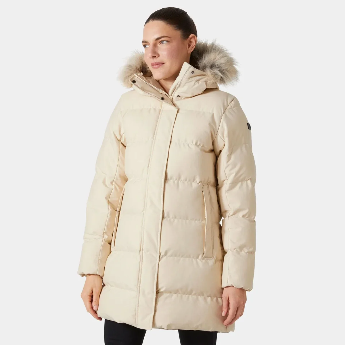 Парка W BLOSSOM PUFFY PARKA 53624-034 HELLY HANSEN L Кремовий