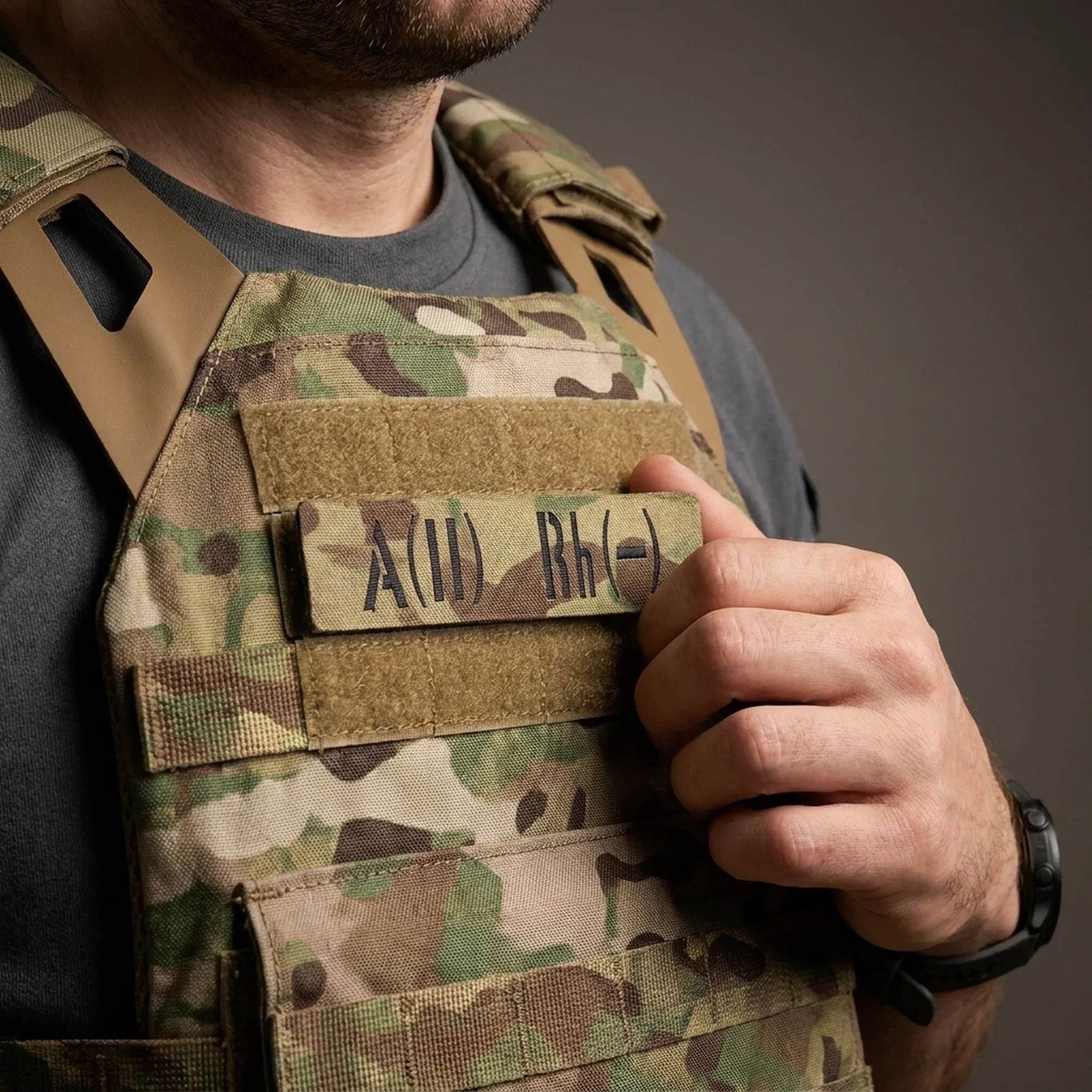 Патч/Липучка Camotec LC Група крові Twill
