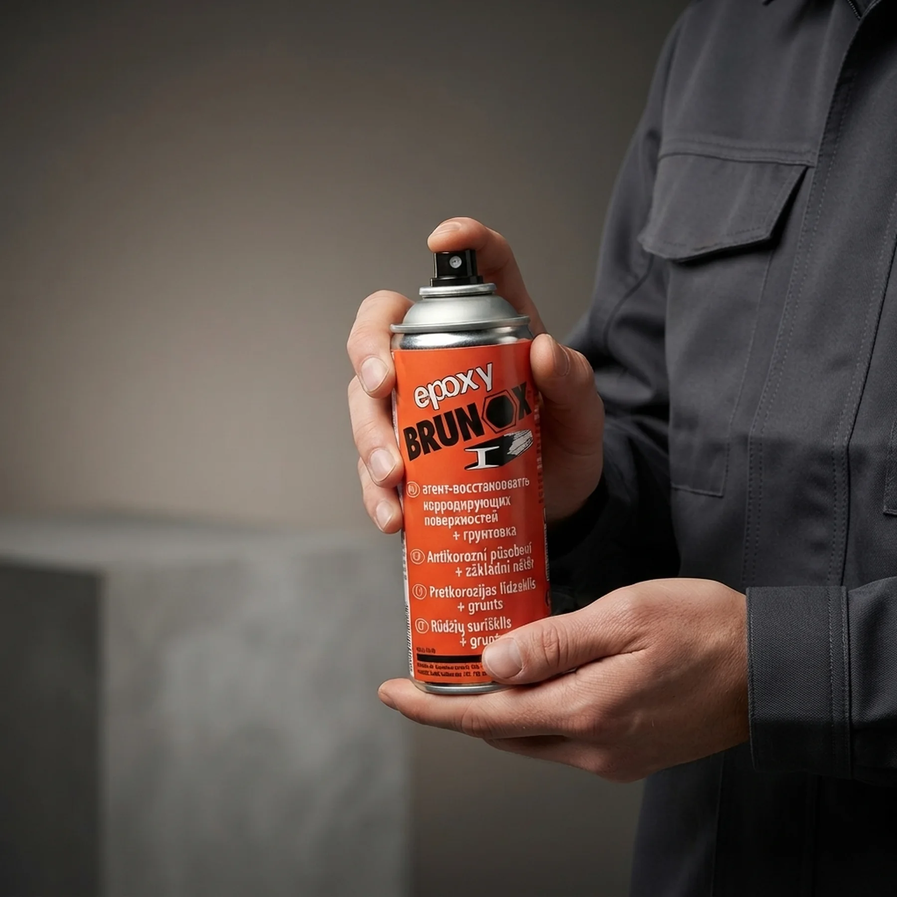 Перетворювач іржі та ґрунтовка 2-в-1, спрей Brunox Epoxy 150 ml