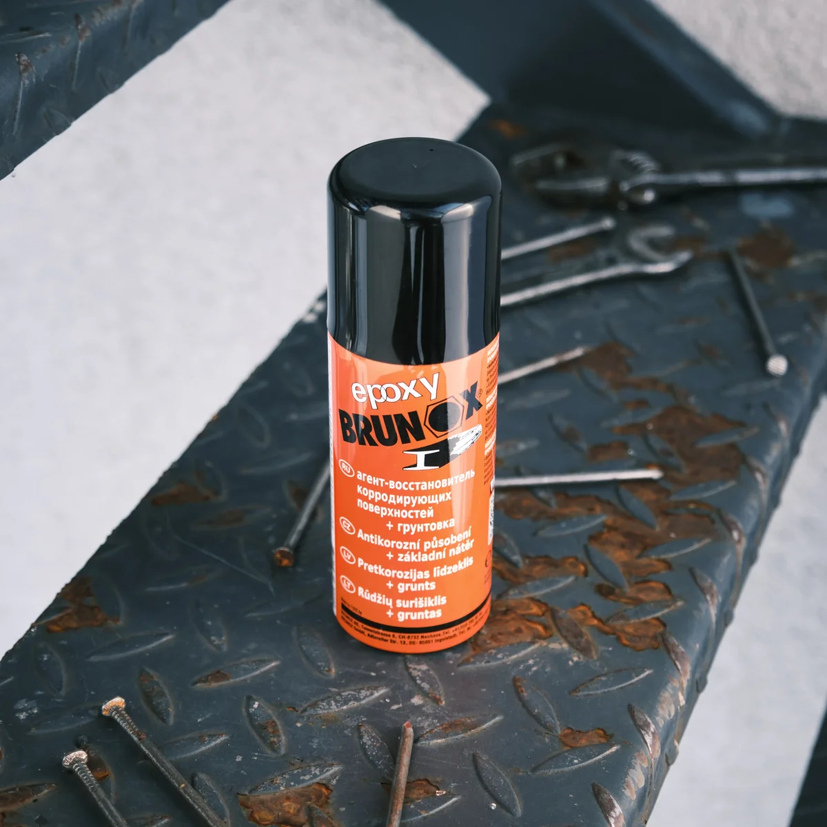 Перетворювач іржі та ґрунтовка 2-в-1, спрей Brunox Epoxy 150 ml