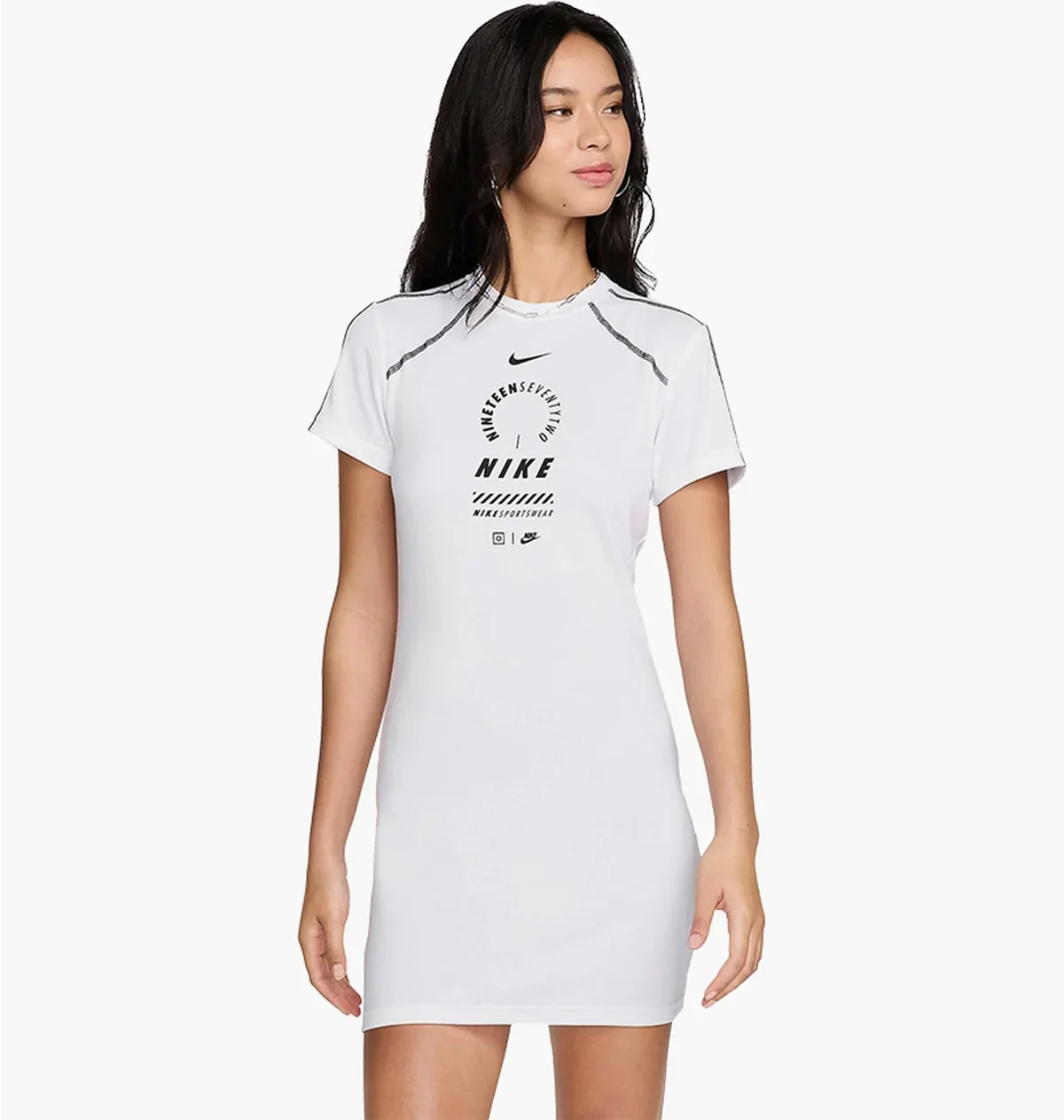 Плаття жіноче Nike Sportswear Short-Sleeve Dress White (HF5955-100)