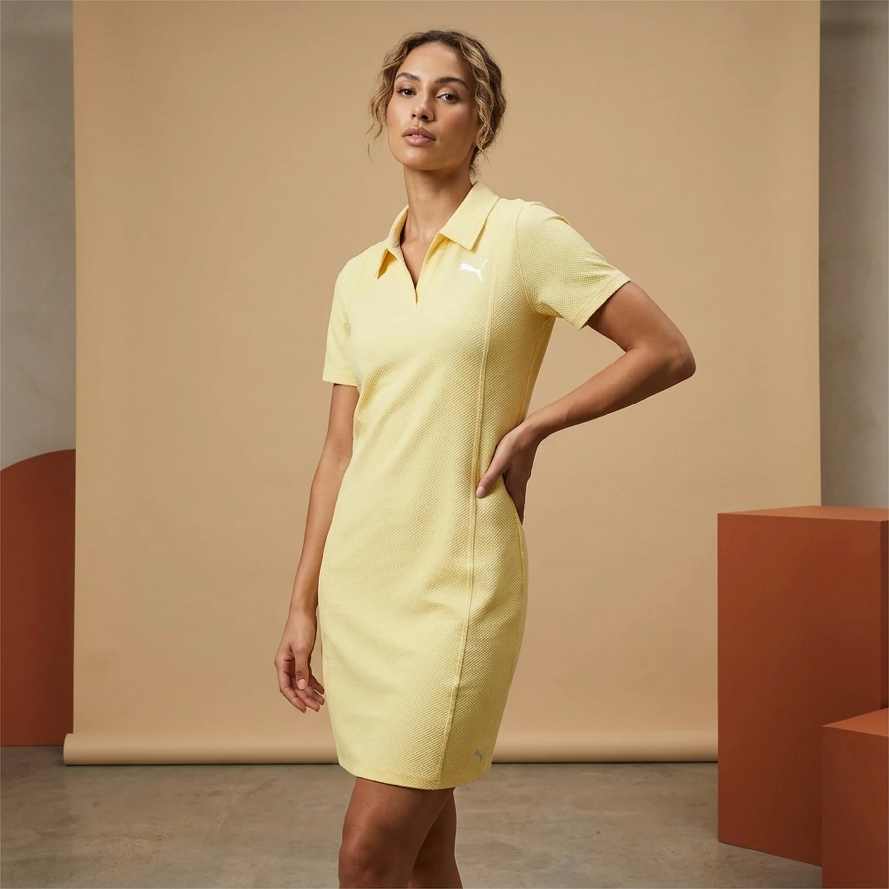 Плаття жіноче Puma Sleeve Polo Dress Yellow (673116-42)