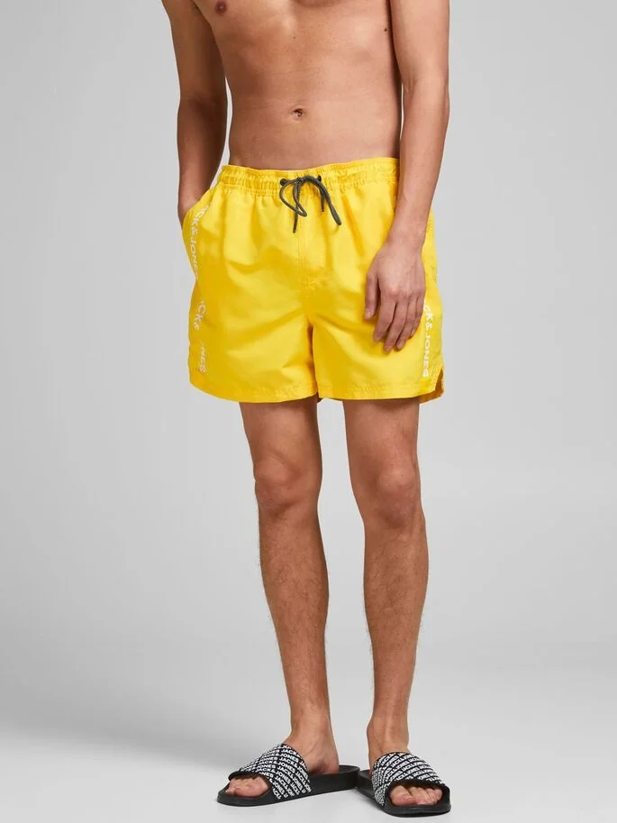 Плавальні шорти JJIBALI JJSWIMSHORTS AKM LOGO TAPE 12183810 Vibrant Yellow Jack & Jones XXL Жовтий