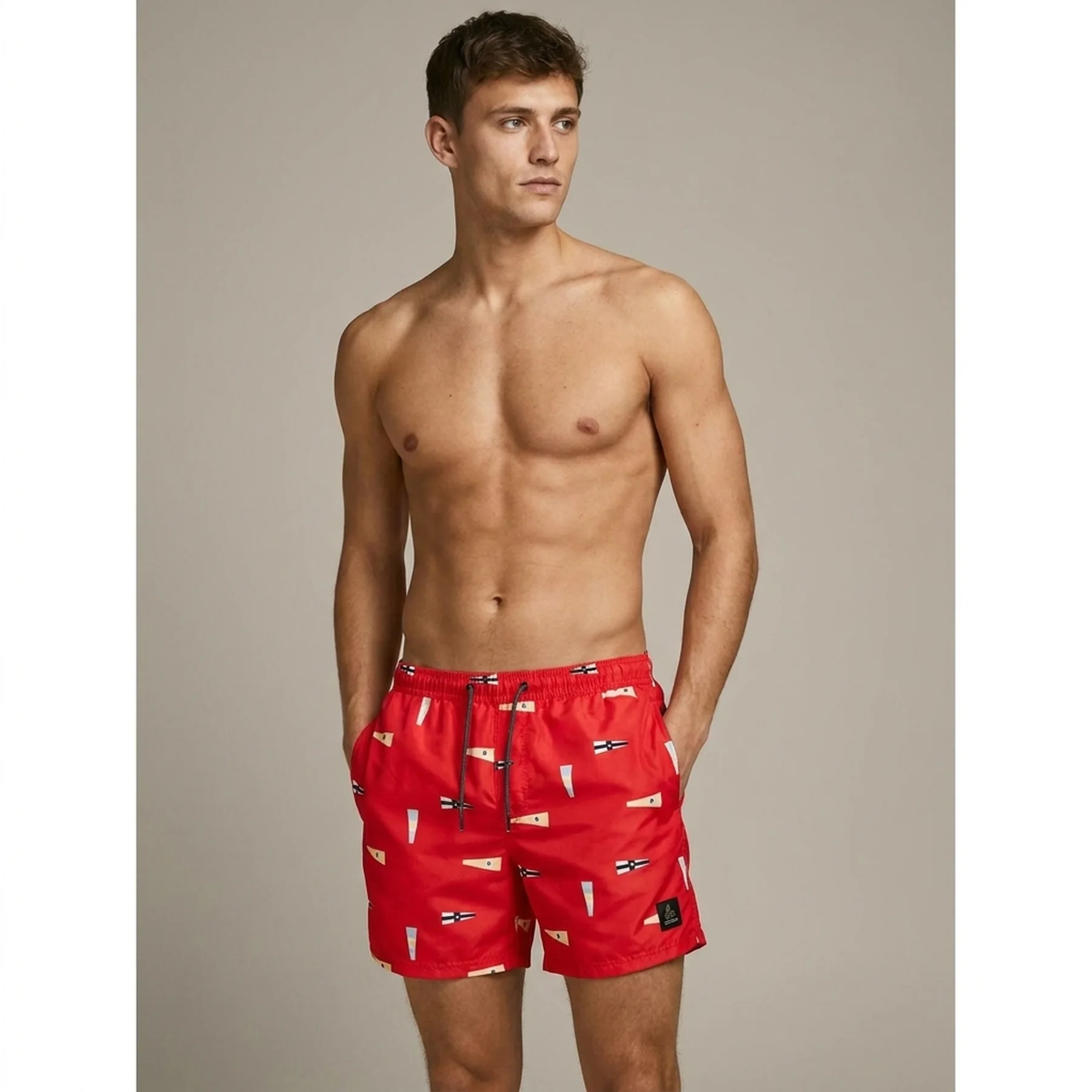 Плавальні шорти JJIBALI JJSWIMSHORTS AKM SAILOR 12184794 Flame Scarlet Jack & Jones XXL Червоний