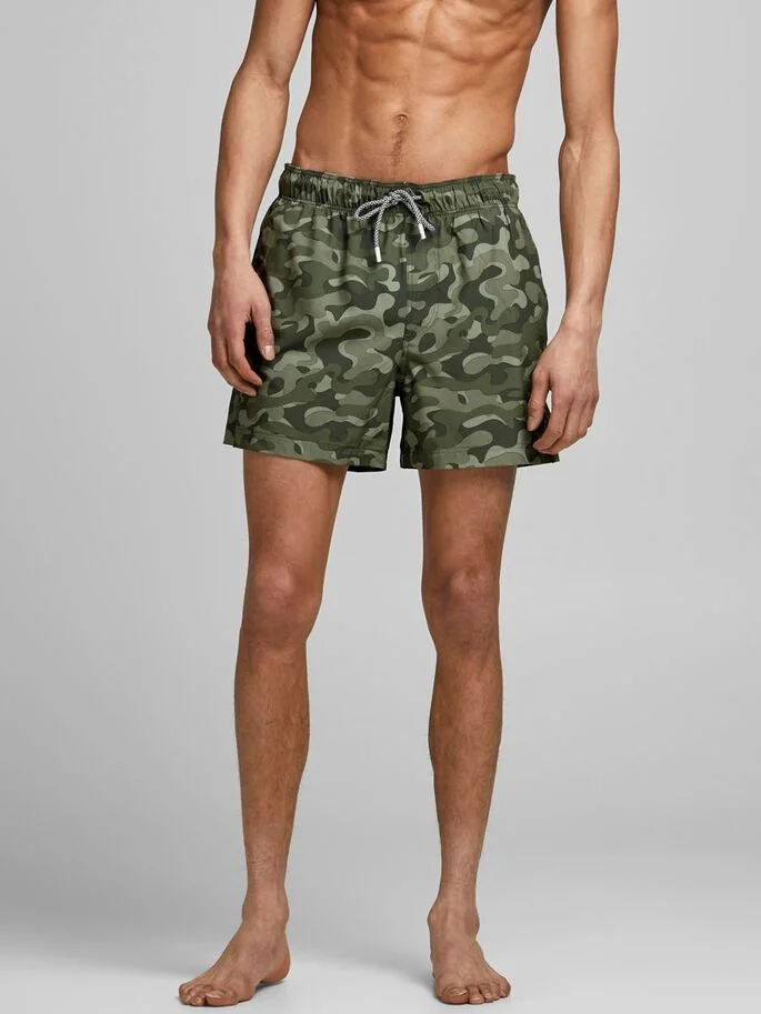 Плавальні шорти JJIMAUI JJSWIMSHORTS ST CAMO PRINT 12186940 Forest Night Jack & Jones L Хакі