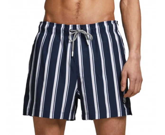 Плавальні шорти JJIMAUI JJSWIMSHORTS ST STRIPE 12186194 Navy Blazer Jack & Jones L Темно-синій