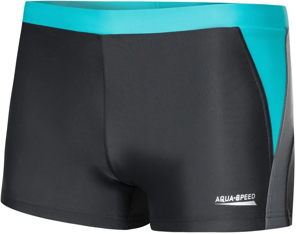 Плавки-боксери для чоловіків Aqua Speed DARIO 6251 темно-сірий, світло-сірий, бірюзовий Чол 3XL (94-