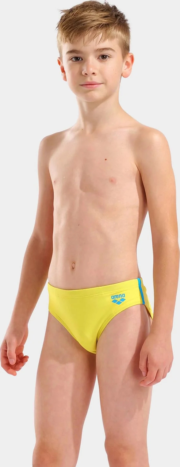 Плавки для хлопчиків Arena SWIM BRIEFS SOLID жовтий, бірюзовий 140 см (008371-380)